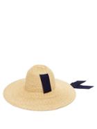Matchesfashion.com Lola Hats - Little Sugarcone Wide Brim Raffia Hat - Womens - Navy