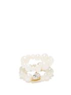 Completedworks - Set Of Two Pearl, Topaz & 14kt Gold-vermeil Rings - Womens - Pearl