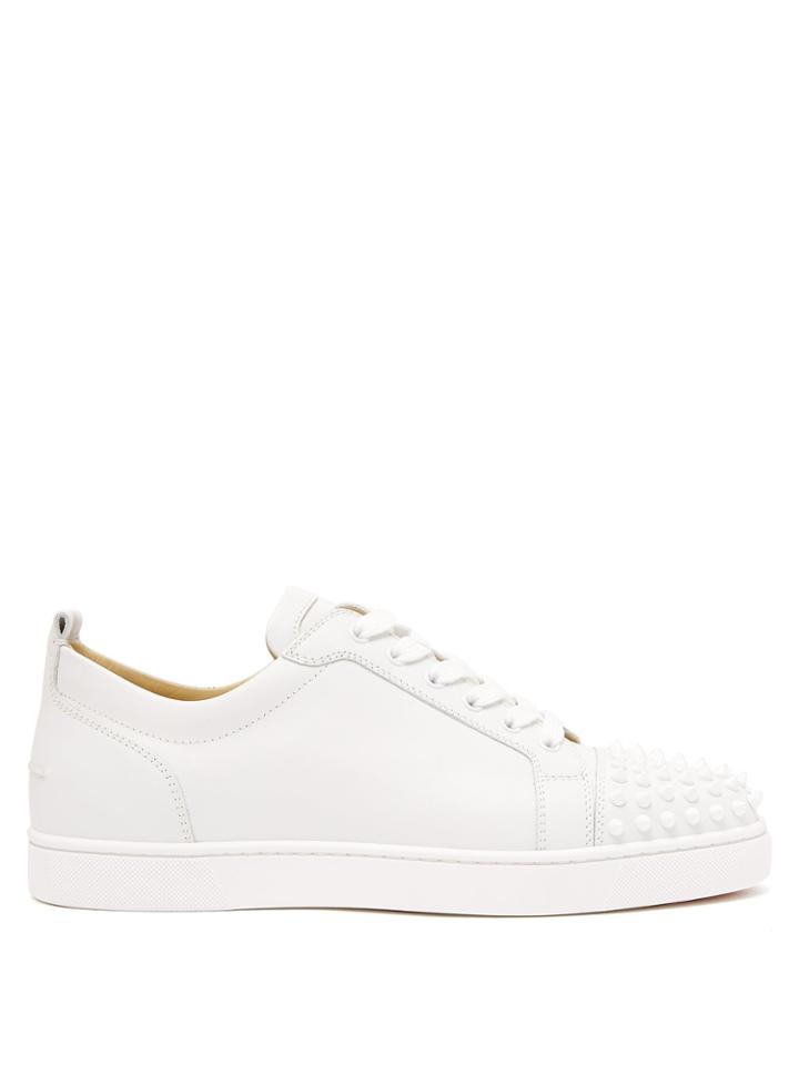 Christian Louboutin Louis Junior Spike-embellished Leather Trainers