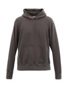 Matchesfashion.com Les Tien - Brushed-back Cotton-jersey Hooded Sweatshirt - Mens - Black