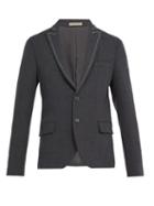 Matchesfashion.com Bottega Veneta - Chain Embroidered Wool Blend Blazer - Mens - Grey
