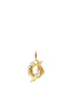 Matchesfashion.com Jade Trau - Pisces Diamond & 18kt Gold Zodiac Charm - Womens - Yellow Gold