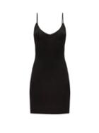 Ladies Lingerie Ganni - V-neck Stretch-jersey Slip Dress - Womens - Black