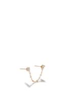 Zo Chicco - Diamond & 14kt Gold Double-stud Earring - Womens - Yellow Gold