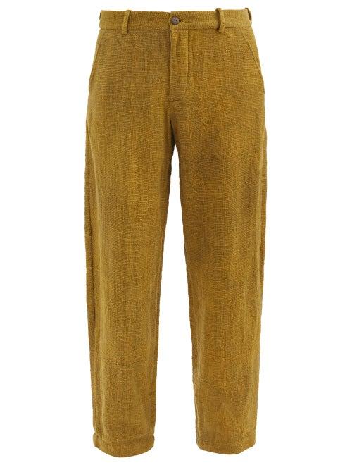 Matchesfashion.com 11.11 / Eleven Eleven - Organic-cotton Twill Wide-leg Trousers - Mens - Dark Beige
