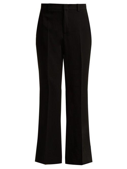 Matchesfashion.com Gucci - Wide Leg Cady Trousers - Womens - Black