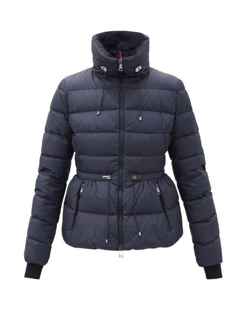 Matchesfashion.com Moncler - Marque Drawstring-waist Down Jacket - Womens - Navy