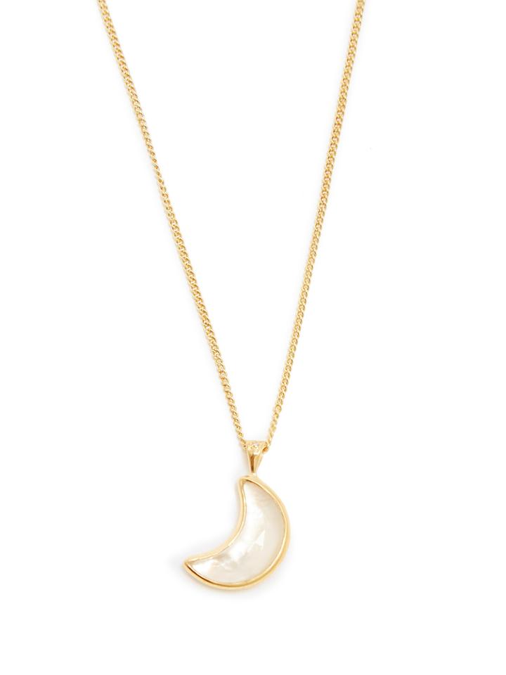 Theodora Warre Mother-of-pearl Moon Gold-plated Necklace