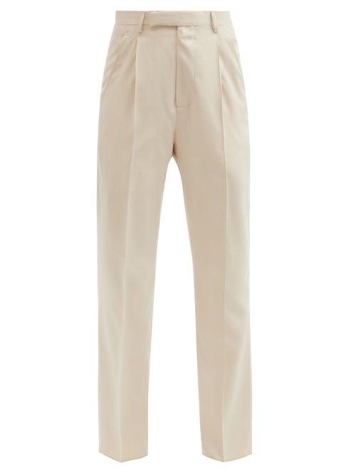 Matchesfashion.com Umit Benan B+ - Andy Pleated Silk-twill Suit Trousers - Womens - Cream