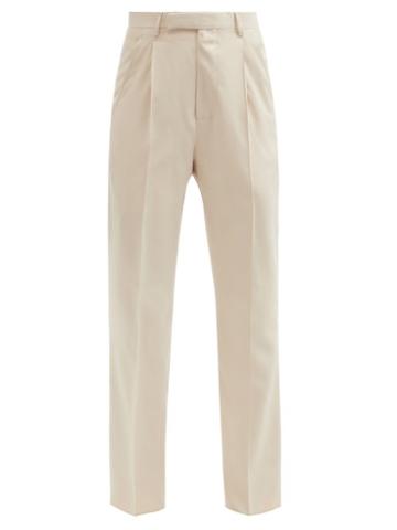 Matchesfashion.com Umit Benan B+ - Andy Pleated Silk-twill Suit Trousers - Womens - Cream