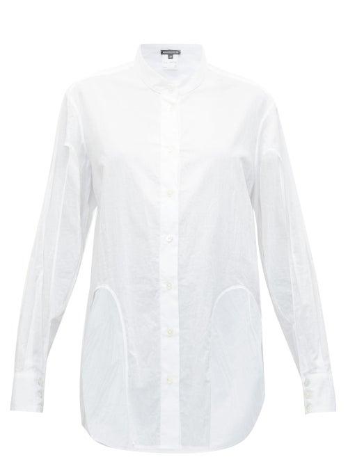 Matchesfashion.com Ann Demeulemeester - Cutout Poplin Shirt - Womens - White