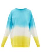 Matchesfashion.com Arizona Love - Amy Tie-dye Cotton Sweatshirt Mini Dress - Womens - Blue Print