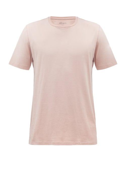 Albam - Cotton-jersey T-shirt - Mens - Pink