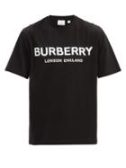 Matchesfashion.com Burberry - Letchford Logo-print Cotton T-shirt - Mens - Black