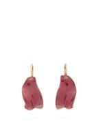 Matchesfashion.com Jil Sander - Enamel Drop Earrings - Womens - Burgundy