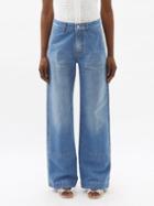 Victoria Beckham - Serge Panel-front Wide-leg Jeans - Womens - Denim