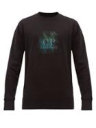 Matchesfashion.com C.p. Company - Logo Print Cotton Sweatshirt - Mens - Black