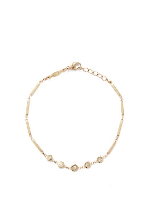 Jacquie Aiche - Emily Diamond & 14kt Gold Bracelet - Womens - Yellow Gold
