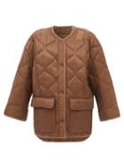 The Frankie Shop - Teddy Oversized Quilted Shell Coat - Womens - Brown