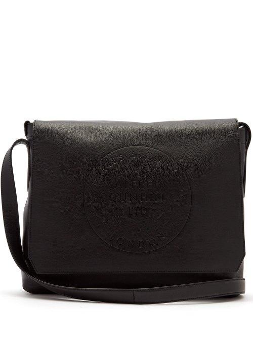 Matchesfashion.com Dunhill - Chiltern Logo Debossed Leather Bag - Mens - Black