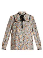 A.p.c. Abott Floral-print Cotton-twill Top