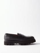 Grenson - Pete Lug-sole Leather Loafers - Mens - Black