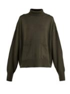 Matchesfashion.com Raey - Pocket Front Roll Neck Cashmere Sweater - Womens - Khaki