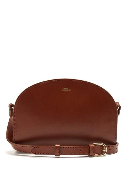Matchesfashion.com A.p.c. - Half Moon Leather Cross Body Bag - Womens - Tan