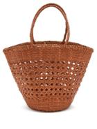 Dragon Diffusion Myra Cannage Woven-leather Basket Bag