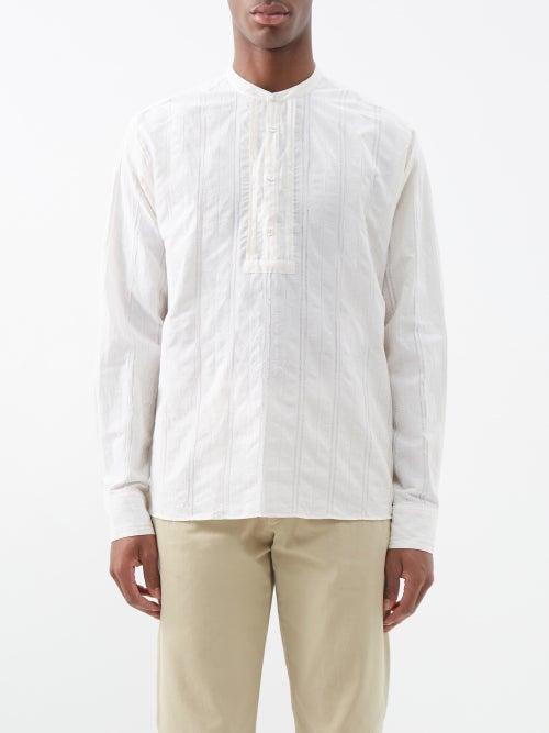Orlebar Brown - Hemlock Cotton-voile Collarless Shirt - Mens - White