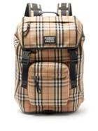 Matchesfashion.com Burberry - Rocky Vintage Check Canvas Backpack - Mens - Beige