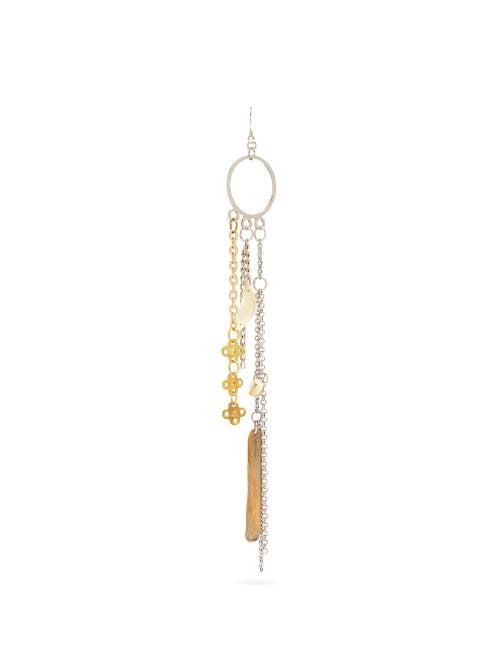 Matchesfashion.com Marine Serre - Shamanic Charm Silver Plated Single Earring - Womens - Silver