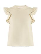 See By Chloé Frill-sleeve Crepe-jersey Top