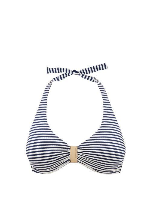 Matchesfashion.com Melissa Odabash - Provence Underwired Striped Bikini Top - Womens - Navy Stripe