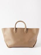 Khaite - Amelia Leather Tote Bag - Womens - Beige