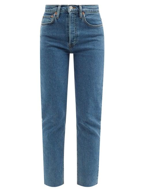 Ladies Rtw Re/done - 90s High-rise Slim-leg Cropped Jeans - Womens - Denim