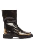 Matchesfashion.com Camperlab - Eki Square-toe Leather Boots - Mens - Dark Brown