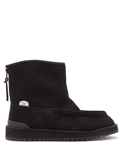 Matchesfashion.com Suicoke - Russ Suede & Shearling Boots - Womens - Black