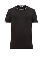 Matchesfashion.com Dolce & Gabbana - Tipped-trim Stretch-cotton Pyjama T-shirt - Mens - Black