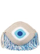 Matchesfashion.com My Beachy Side - Elexis Evil Eye Fringed Clutch Bag - Womens - Blue Multi