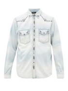 Matchesfashion.com Amiri - Studded Denim Western Shirt - Mens - Indigo
