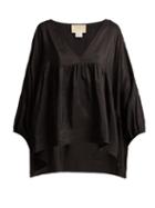 Matchesfashion.com Anaak - Airi Silk Satin Blouse - Womens - Black