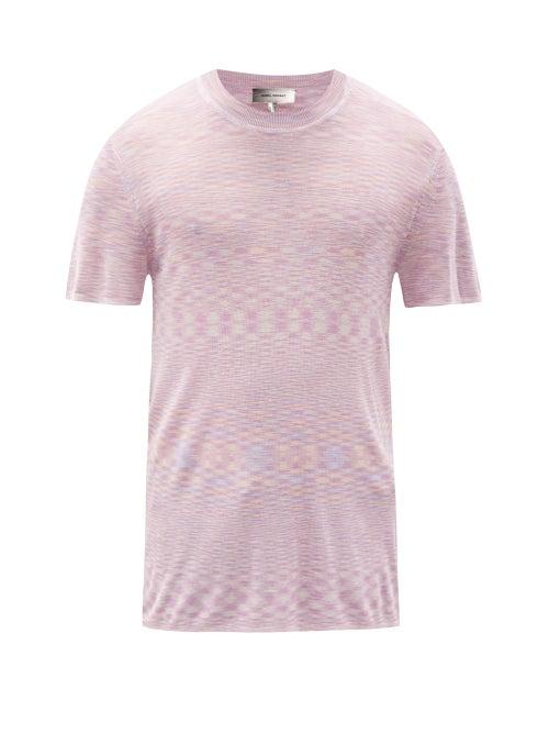 Matchesfashion.com Isabel Marant - Achille Space-dyed Jersey T-shirt - Mens - Pink