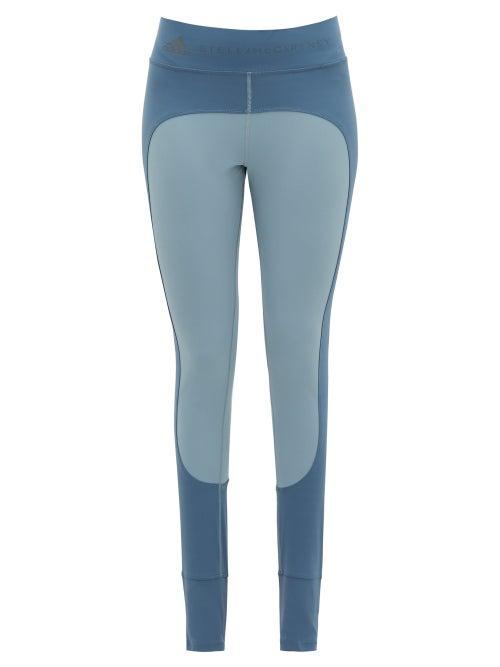 Matchesfashion.com Adidas By Stella Mccartney - Comfort Two Tone Stirrup Leggings - Womens - Blue