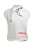 Matchesfashion.com Symonds Pearmain - Logo Print Tie Neck Silk Satin Top - Womens - White Multi