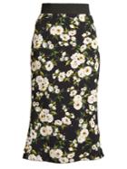 Dolce & Gabbana Floral-print High-rise Cady Skirt