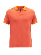 Vilebrequin - Logo-embroidered Cotton- Piqu Polo Shirt - Mens - Orange