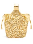 Matchesfashion.com Bienen-davis - Kit Floral Brocade Clutch - Womens - Gold