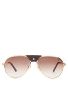 Cartier Eyewear Aviator Metal Sunglasses