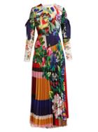 Matchesfashion.com Mary Katrantzou - Desmine Floral Printed Crepe Dress - Womens - Multi